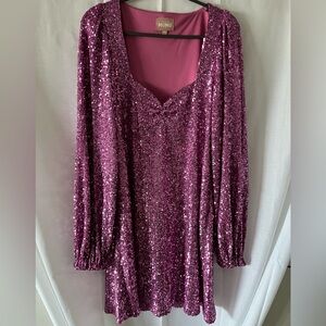 Sparkling Pink Sequin Dress